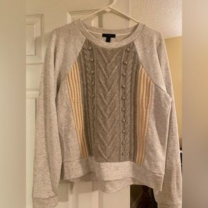 J crew sweatshirt with sweater detail